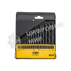 Набор ручного инструмента Deli Набор сверл по металлу HSS (1-10мм, 19 шт) Deli DH-MHZ019-ED1 пластиковый кейс