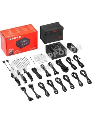 Блок питания ADATA XPG CYBERCORE II 1300W RTL (CYBERCOREII1300P-BKCEU), 1300Вт, 80 PLUS Platinum, 120мм, модульный, черный