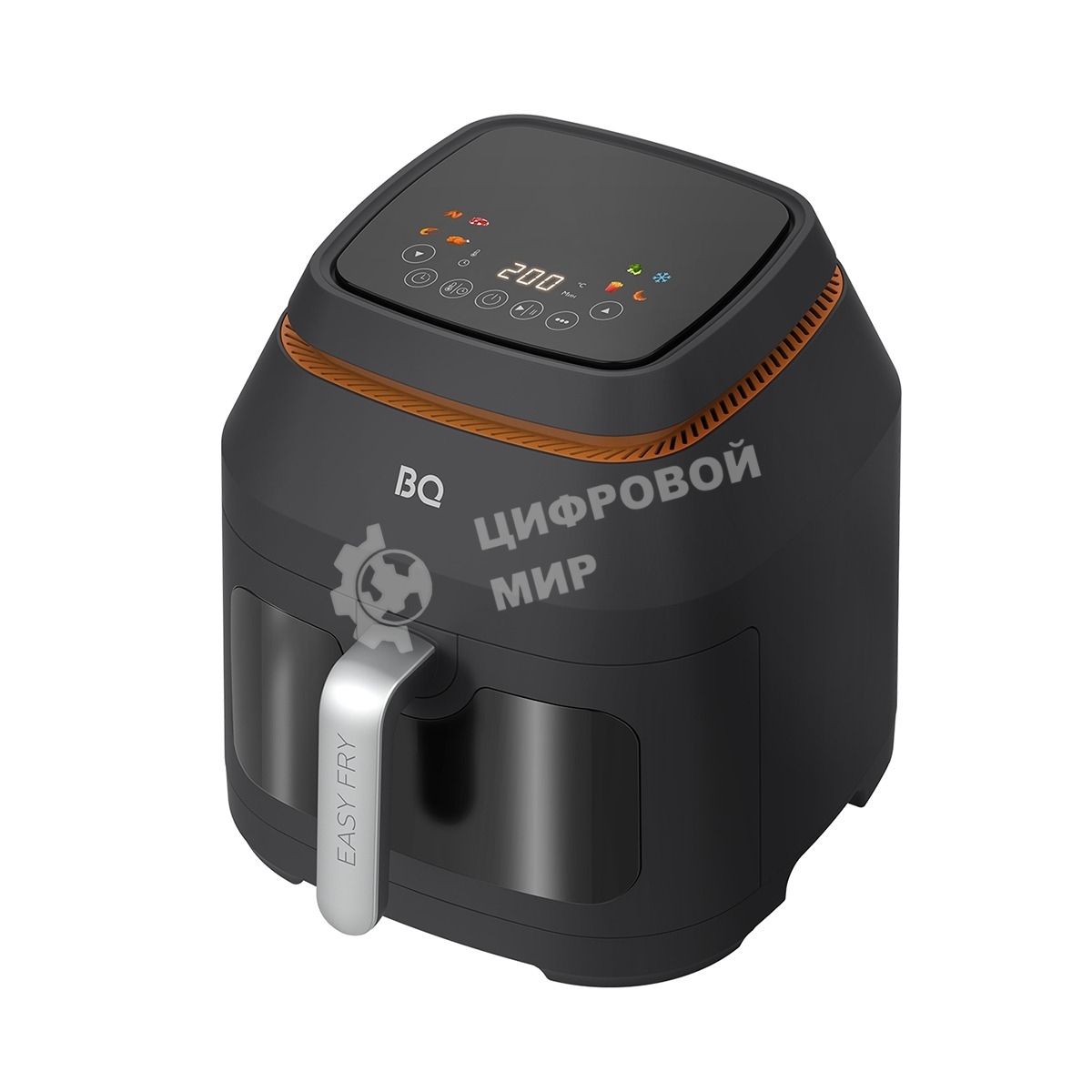 Аэрогриль BQ AF6011S, 1700 Вт, 6 л., серый