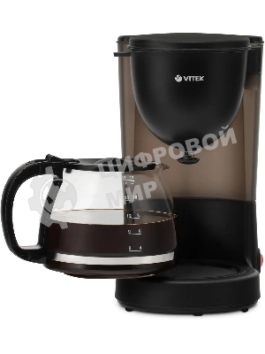 Кофеварка капельная Vitek Prive VT-8380 черный, исп. кофе - молотый, 1.25 л, 600 Вт