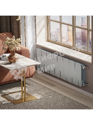 Радиатор биметаллический Royal Thermo PianoForte 300 Серебристый - 16 секц.