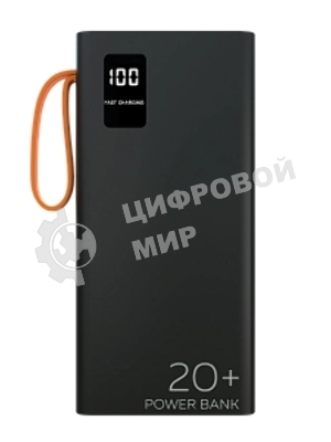 Портативный аккумулятор More choice (4620202550569) PB22-20 с кабелем 2USB 2.1A - 20000mAh черный
