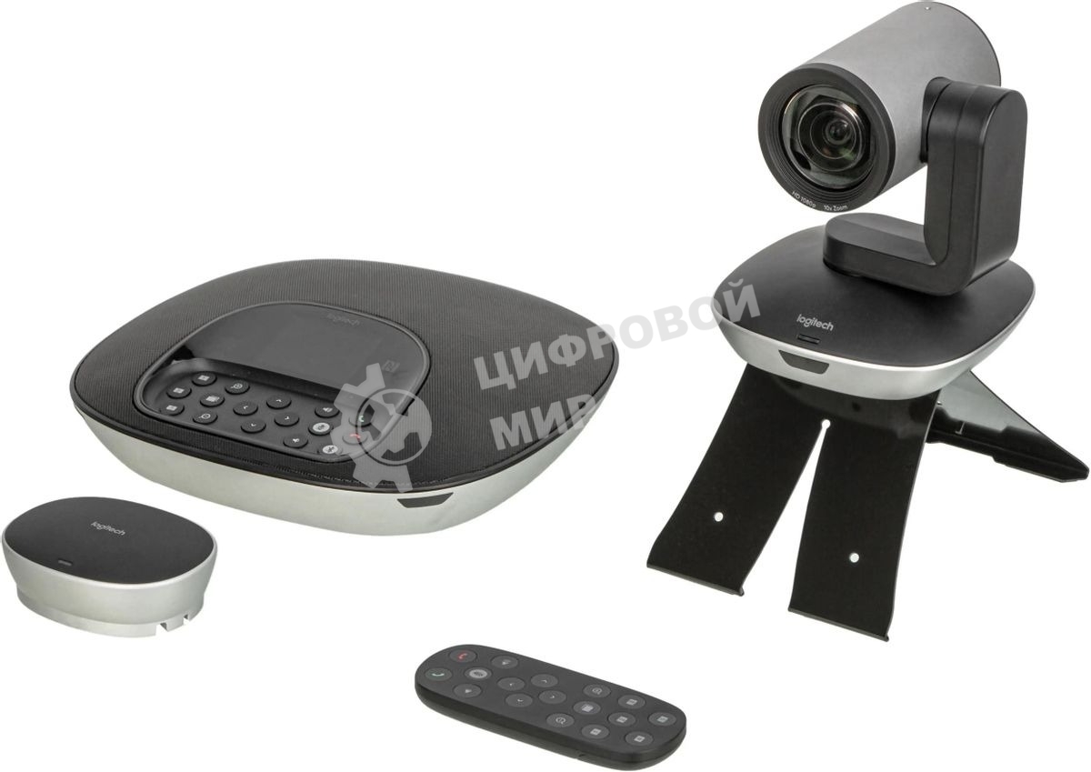 Веб-камера Logitech Group 1920x1080, 30 кадр/с, USB Type-A, микрофон (4 шт, шумоподавление), автоматическая фокусировка, автоосвещение, универсальное крепление, штатив в комплекте
