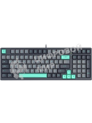 Клавиатура проводная A4Tech Fstyler FS300 механическая черный/серый USB for gamer LED (FS300 PANDA ROCK)