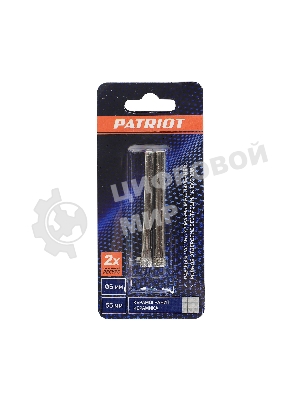 Сверло PATRIOT алмазное по керамограниту и керамике 6 мм, 2 шт в блистере