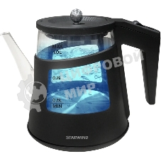 Чайник электрический Starwind SKG2113 1л. 1000Вт черный/прозрачный корпус: стекло
