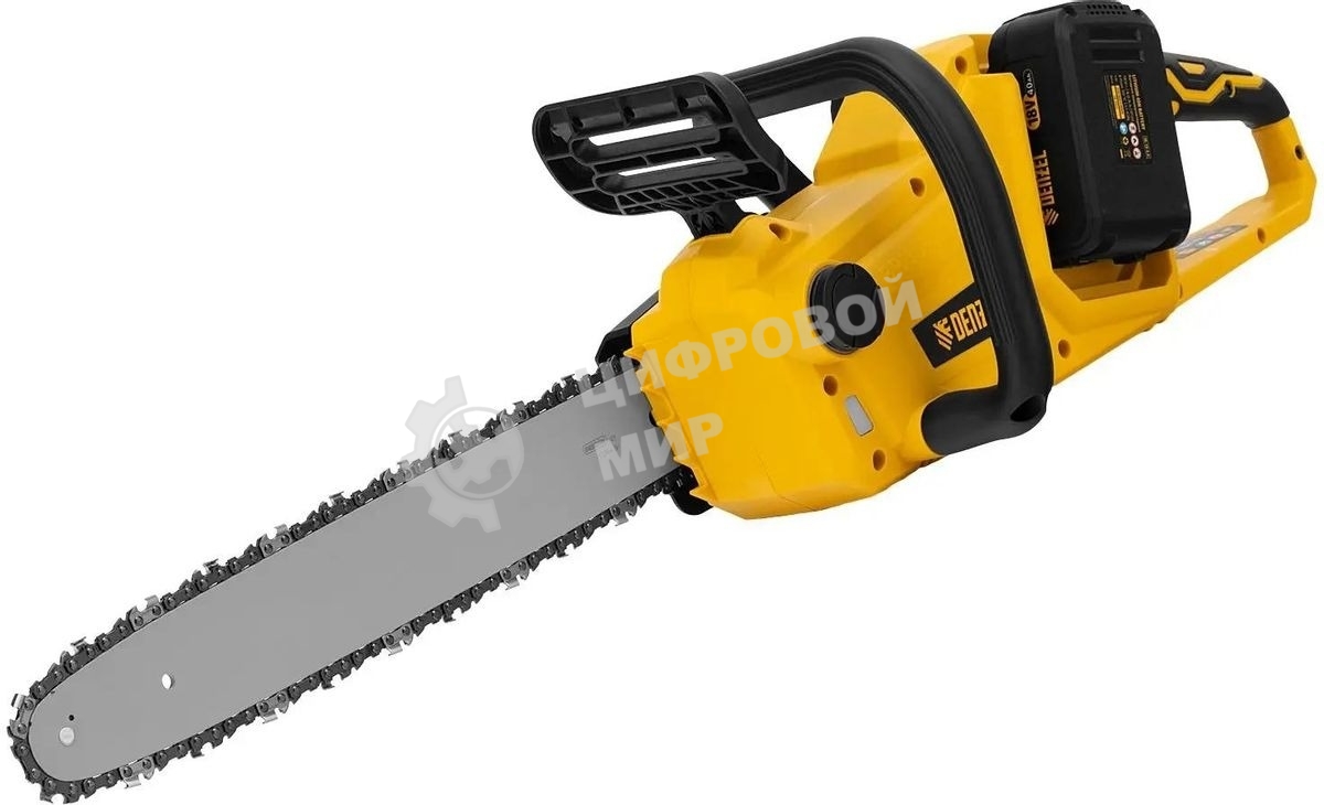 Цепная пила аккумуляторная бесщет. Denzel RCS400-36, Li-ion, 36 В, 4 А·ч, шина 400 мм/58610