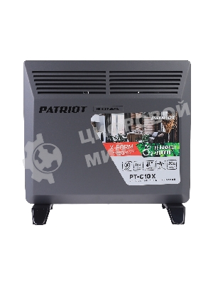 Конвектор электрический Patriot PT-C 10 X черный, 1000 Вт, 15 м2, термостат
