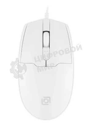 Мышь проводная Oklick 147M белый, 2000 dpi, USB, кнопки - 4