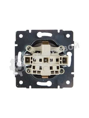 Механизм розетки 1-м СП KARINA защ. шторки с заземл. термопласт черный бархат LEZARD 707-4288-124B