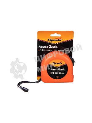Рулетка Sparta Classic, 10 м х 25 мм, пластиковый корпус