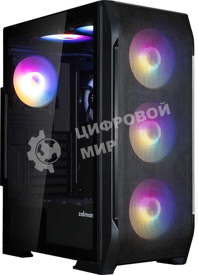 Компьютерный корпус ZALMAN N7 PLUS V2, ATX, черный, WINDOW, 1xCombo (3.5” or 2.5”), 1 x 3.5”, 3 x 2.5”, 2xUSB2.0, 1xUSB3.0, FRONT 3x120мм RGB, REAR 1x120мм RGB, TOP 2x120мм RGB, SIDE 1x120мм