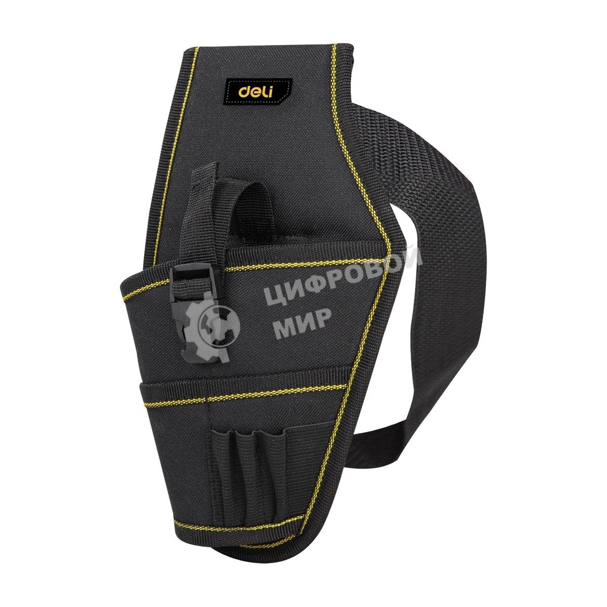 Поясная сумка-кобура монтажника Deli DL430004 260 x 150 мм, 4 кармана, ткань Оксфорд 600D