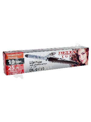 Щипцы для завивки волос DELTA LUX DL-0630 коричневый, 19 мм, 180 °C, 1 режим