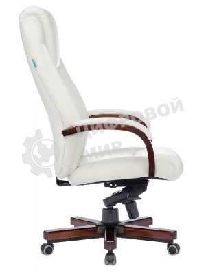 Кресло руководителя Бюрократ T-9923WALNUT/IVORY слоновая кость кожа крестовина дерево