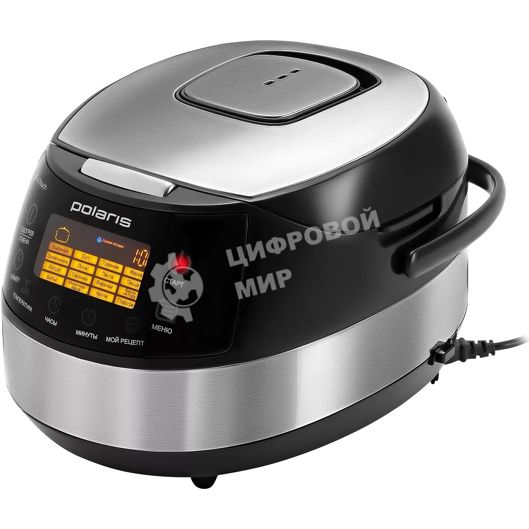 Мультиварка Polaris PMC 0517 AD черный, 5л, 860Вт, 16 программ, электронное управление