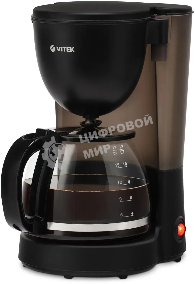 Кофеварка капельная Vitek Prive VT-8380 черный, исп. кофе - молотый, 1.25 л, 600 Вт