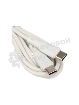 Кабель USB2.0 Cablexpert CCB-USB2-CMCMO1-2MW, TypeC/TypeC, Classic 0.1, 3A, 60Вт, PD/QC3.0, медь, 2м, белый, коробка