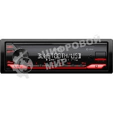 Автомагнитола JVC KD-X182BT, 1 DIN, Bluetooth, USB Type-A, AUX, съёмная панель