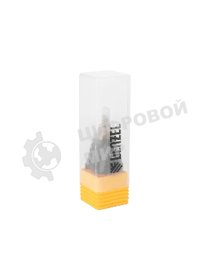 Сверло ступенчатое Denzel 9-12-15-18-21-24-27-30-33-36 мм, Р6М5, 6-гр. хвостовик