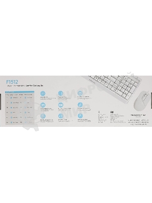 Комплект клавиатура+мышь A4Tech FStyler F1512 проводной, USB, 1200 DPI, белый