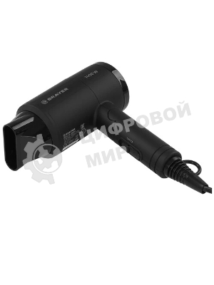Фен BRAYER BR3040 черный, 1400 Вт, компактный