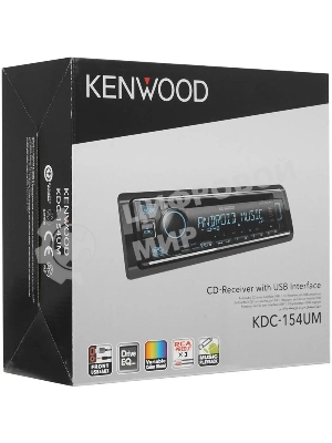 Автомагнитола Kenwood KDC-154UM, 1 DIN, CD, USB Type-A, AUX, съёмная панель