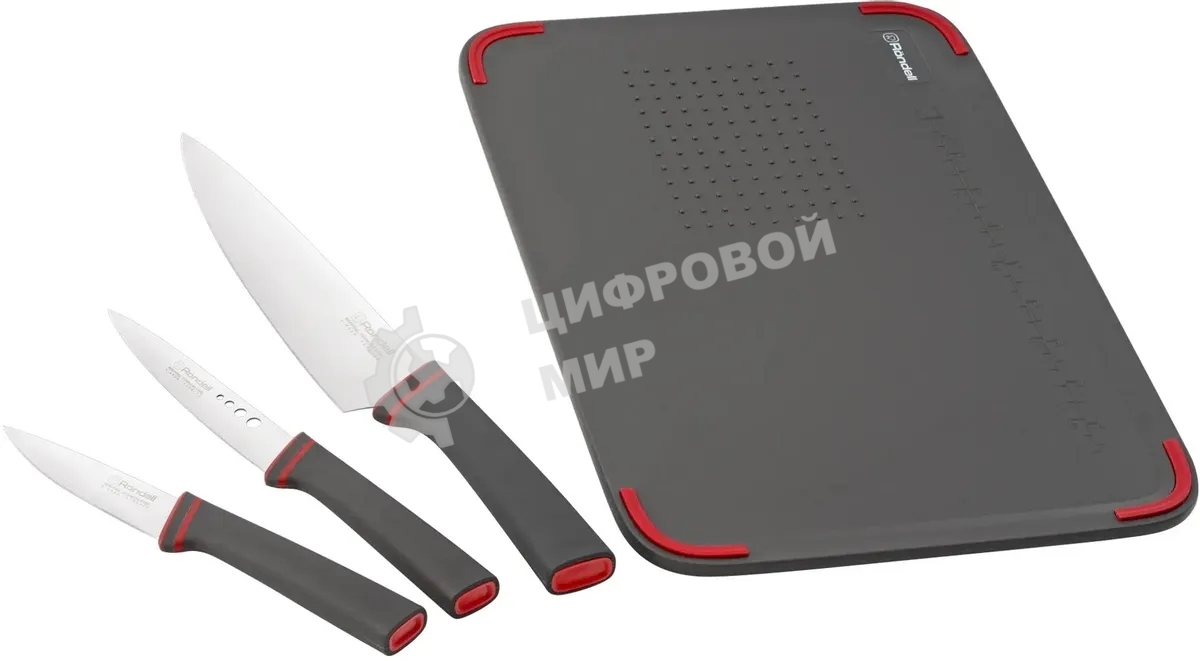 Набор из 3 ножей и разделочной доски Rondell RD-1491 Strike