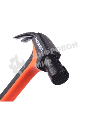 Молоток-гвоздодер Patriot NHF 450 L, кругл.боек 450 гр, 50-58 HRC, fiberglas+TPR рукоять, малый вес, компактный размер, антивибрацион.система, магнитный гвоздодержатель, покрытием PTFE (Teflon), 650 гр, 400 мм