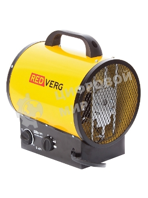 Тепловая пушка электрическая RedVerg RD-EHR5A/380 5000Вт желтый/черный