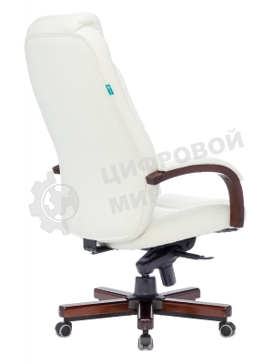 Кресло руководителя Бюрократ T-9923WALNUT/IVORY слоновая кость кожа крестовина дерево