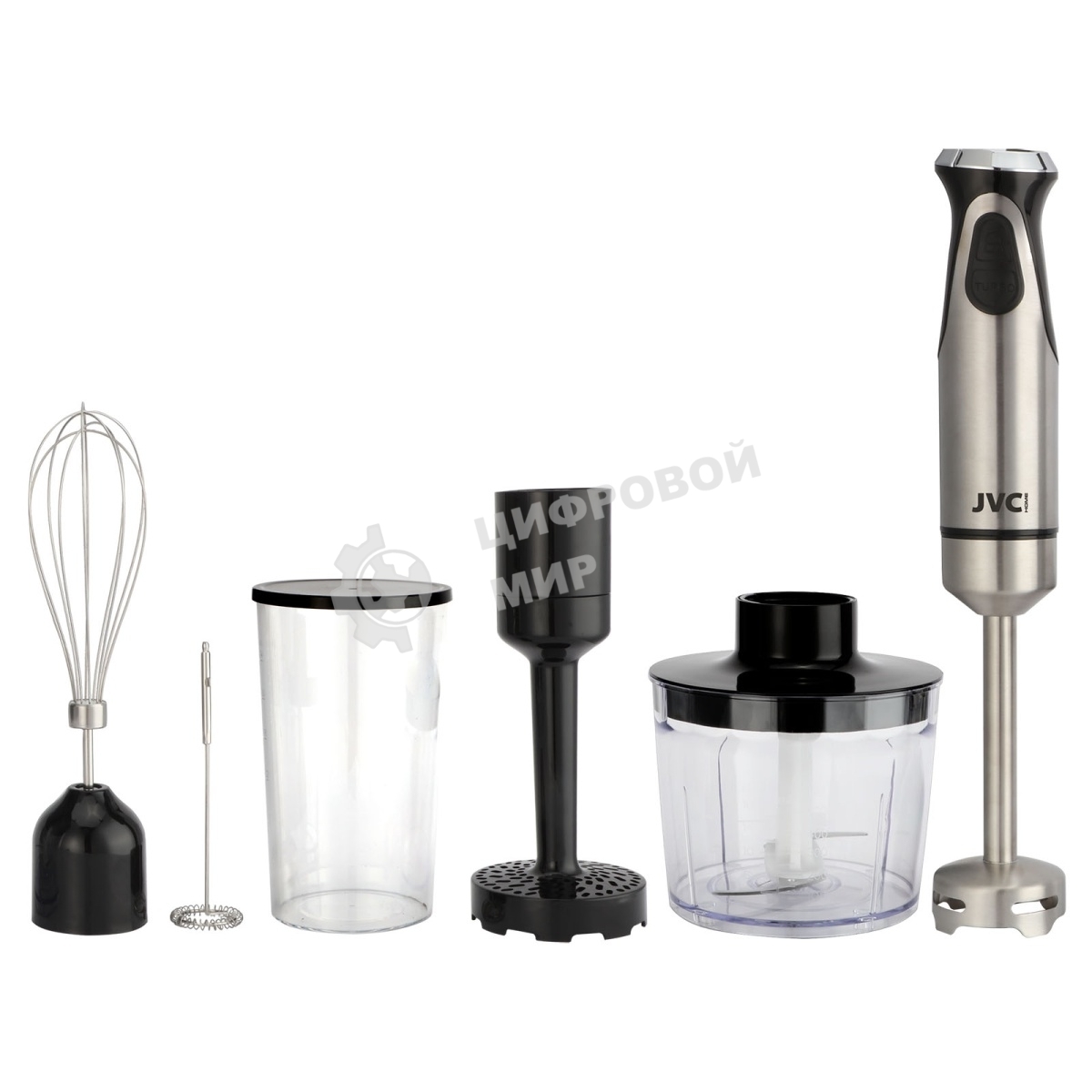 Блендер погружной JVC JK-HB5040 1500 Вт, серебристый с черным