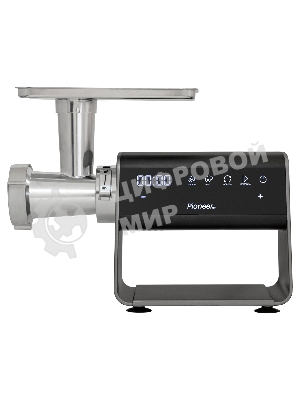 Мясорубка электрическая Pioneer MG225 черный, 3000 Вт, 3.0 кг/мин, реверс, защита от перегрузки, насадки - 4