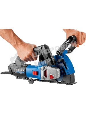 Штроборез ЗУБР ЗШ-П30-1400 ПСТКглуб. 30 мм, 125 мм, подключ. пылесоса, плавн пуск, 1400 Вт, кейс