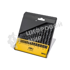 Набор ручного инструмента Deli Набор сверл по металлу HSS (1-10мм, 19 шт) Deli DH-MHZ019-ED1 пластиковый кейс