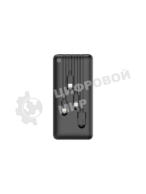 Портативный аккумулятор Powerbank Perfeo ABSOLUTE 10000mah In Micro usb,USB /Out USB,Micro usb,Type-C,Lightning, 2.1А/ черный (PF_B4878)
