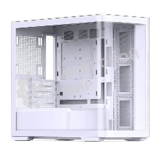 Корпус без блока питания JONSBO D300, Mini-Tower, TG, no fan, 2xUSB-A 3.2 + 1xUSB-C 3.2, mATX, mITX White