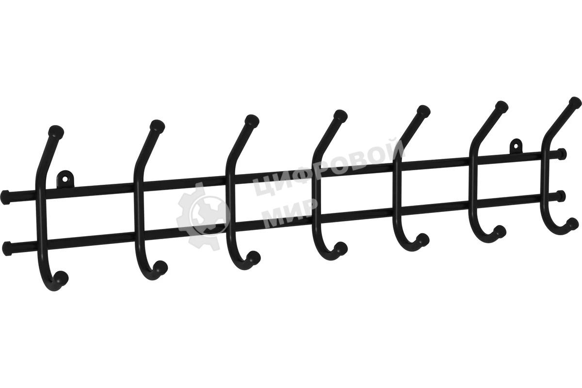 Вешалка настенная ЗМИ Норма 7 черный ВН 66 Ч