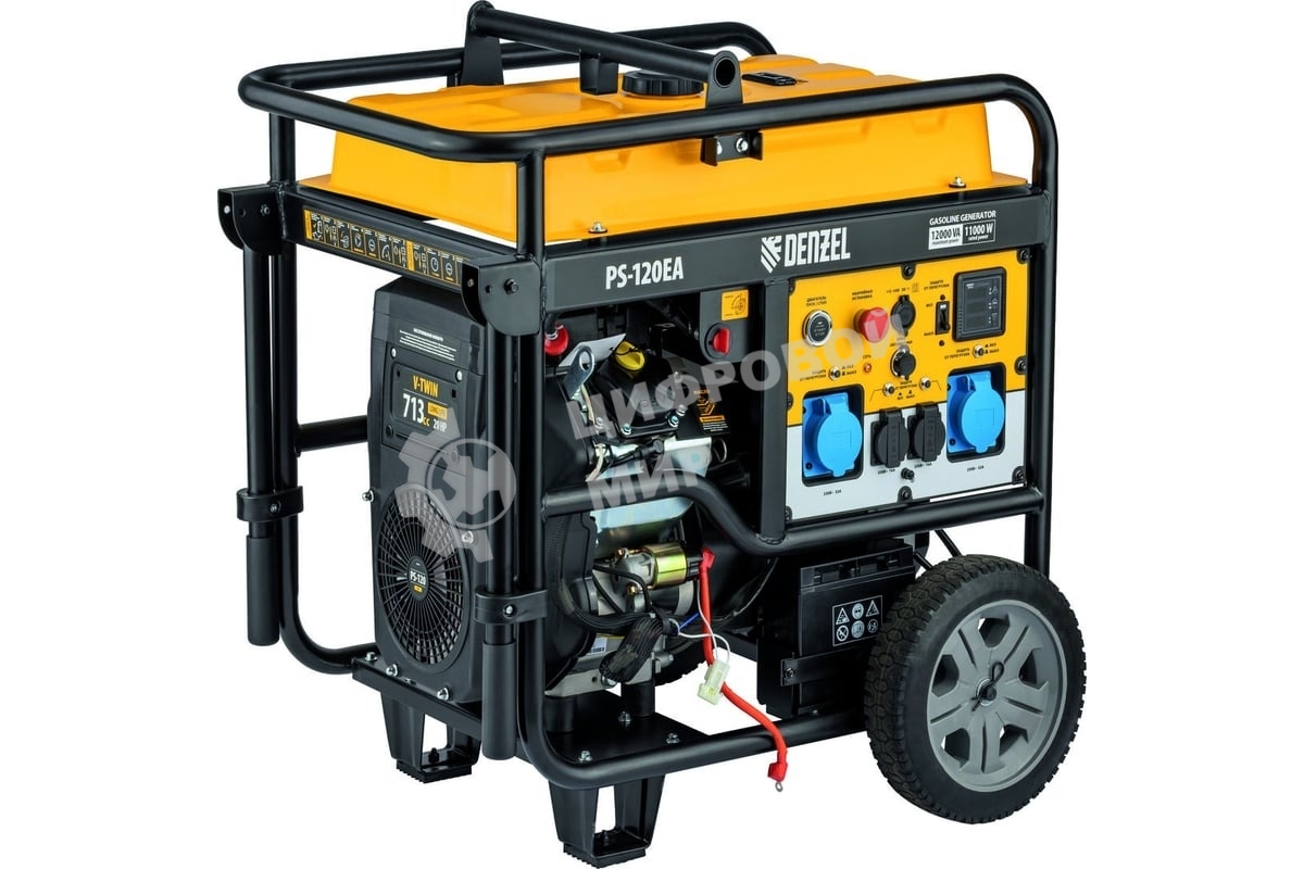 Электрогенератор бензиновый Denzel PS-120EA, 12 кВт, 110 дБ, 276 кг