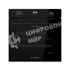 Духовой шкаф Kuppersberg, High-Tech, 72 л, поворотное/сенсорное управление, дисплей, таймер, 7 режимов, макс. температура 300 градусов, телескопические направляющие (на 1 уровень), доводчик двери, цвет черный, цвет фурнитуры черный