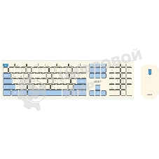 Комплект клавиатура + мышь Acer OCC205 беспроводной USB, 1200 dpi, белый/голубой