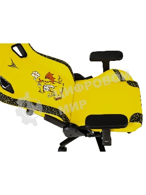 Кресло Knight Craft Dragon желтый, экокожа, 120 кг, механизм качания