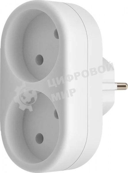 Удлинитель Defender TA-02 2 розетки белый