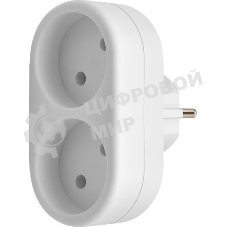Удлинитель Defender TA-02 2 розетки белый