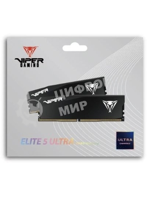 Оперативная память Patriot Viper Elite 5 Ultra, DDR5, 64GB (2x32GB), 6000 MHz, CL28, с радиатором, чёрный