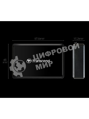 Кард-ридер Transcend RDF8/черный/SDXC,SDHC,microSDXC,microSDHC,CompactFlash,CompactFlash/USB 3.0/пластик