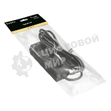 Удлинитель ExeGate ECE-3-3B (EX285804RUS), черный, 3 м, евровилка с заземлением, 3 евророзетки с заземлением, 2200 Вт