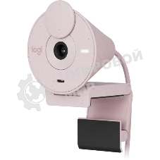Веб-камера Logitech Brio 300 1920x1080, 30 кадр/с, USB Type-C, микрофон (шумоподавление), автоматическая фокусировка, автоосвещение, универсальное крепление розовый