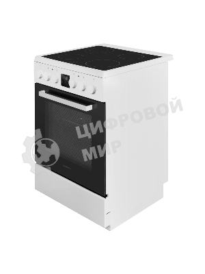 Плита электрическая Maunfeld MEC67CW08TD белый, конфорок 4 шт, духовка 59 л, 60 см x 85 см x 60 см