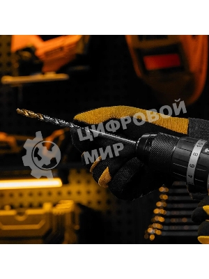 Сверло спиральное по металлу Denzel 7,5 х 156 мм, Р6М5, Golden Tip, удлиненное